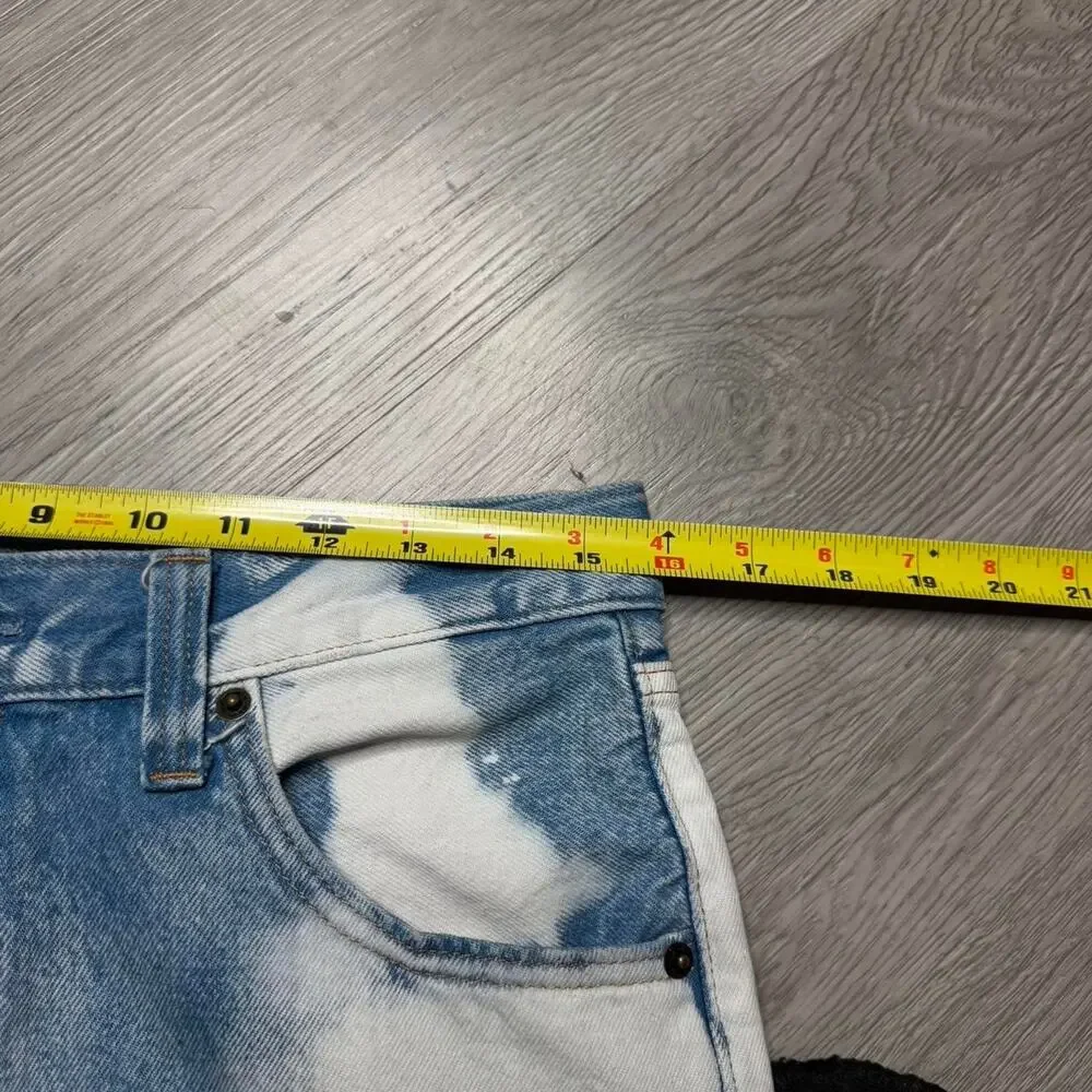 Calvin Klein Original Wide Leg Bleached Denim Jeans Size 31